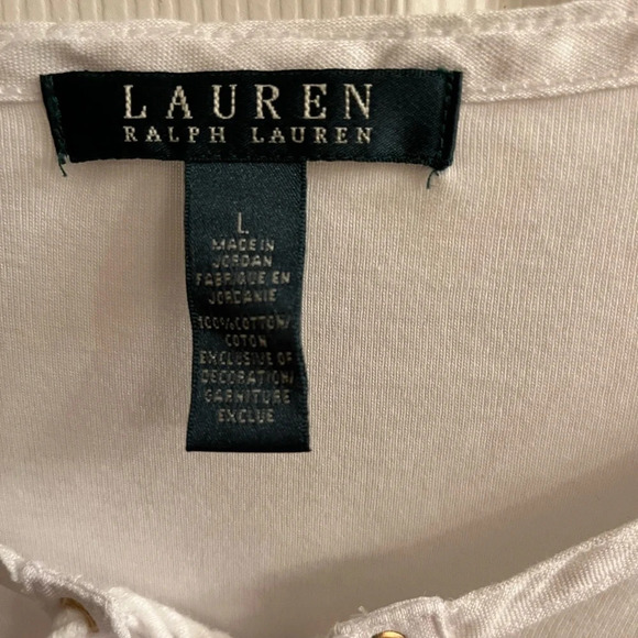 RALPH LAUREN~BLACK LABEL 100% COTTON BLOUSE~L - Picture 2 of 7